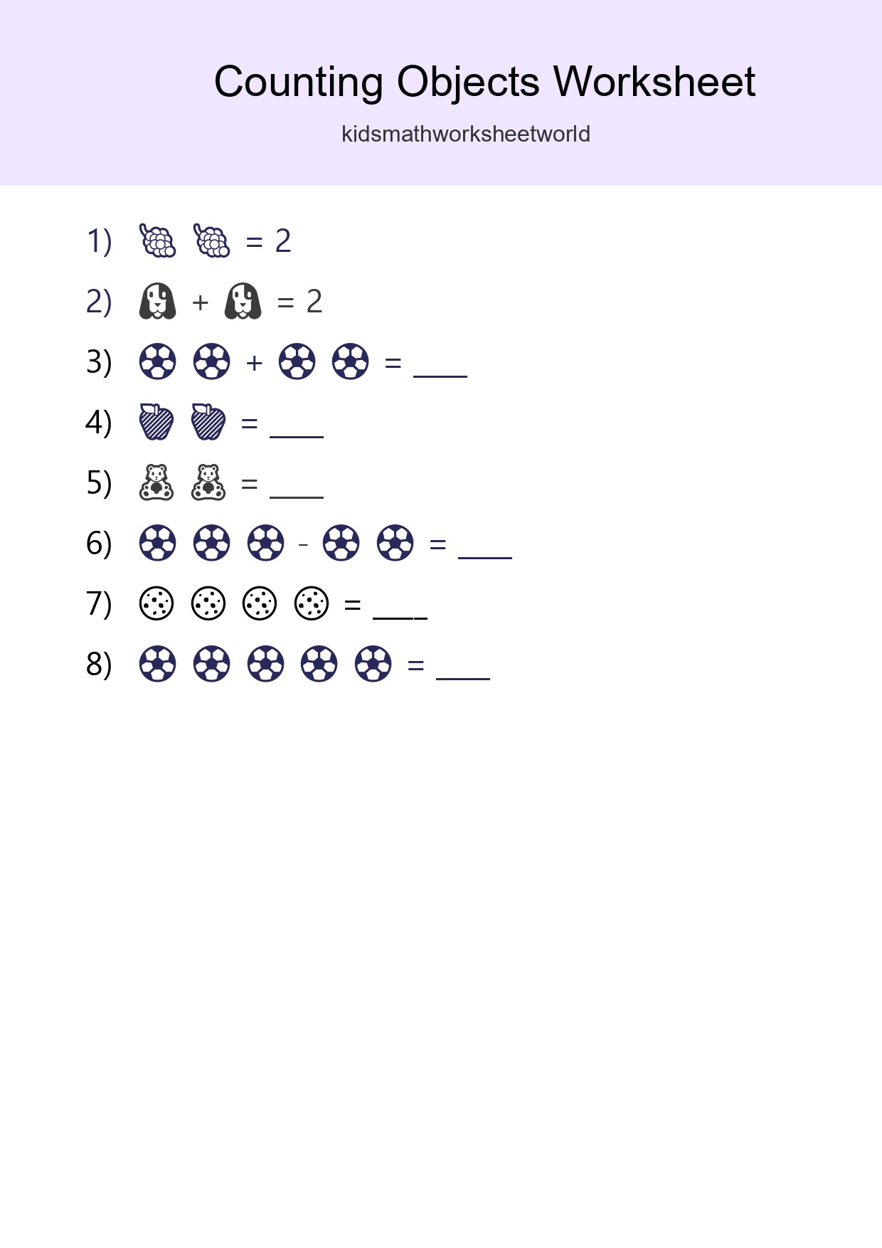 Learn Counting With Pictures Worksheet (Pre-K) - Part 58