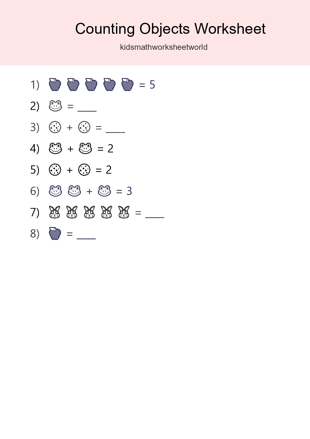 Pre-K Count The Objects Worksheet - Part 14