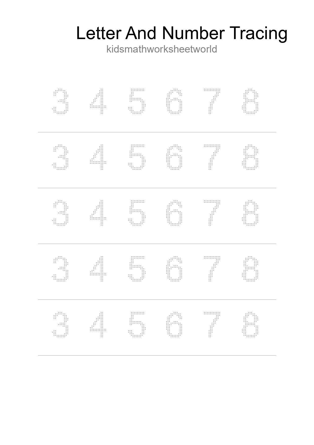 Printable Tracing Worksheet For Kids - Part 175