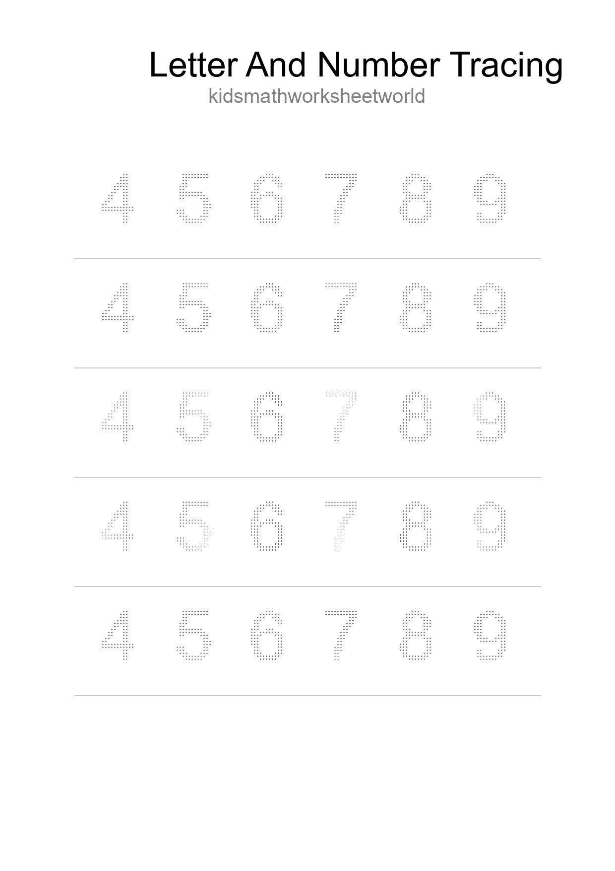 Printable Tracing Worksheet For Kids - Part 186