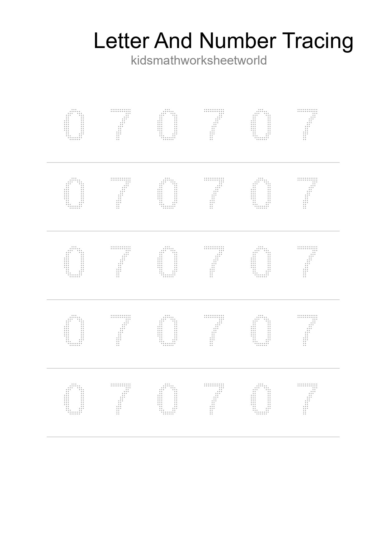 Printable Tracing Worksheet For Kids - Part 43