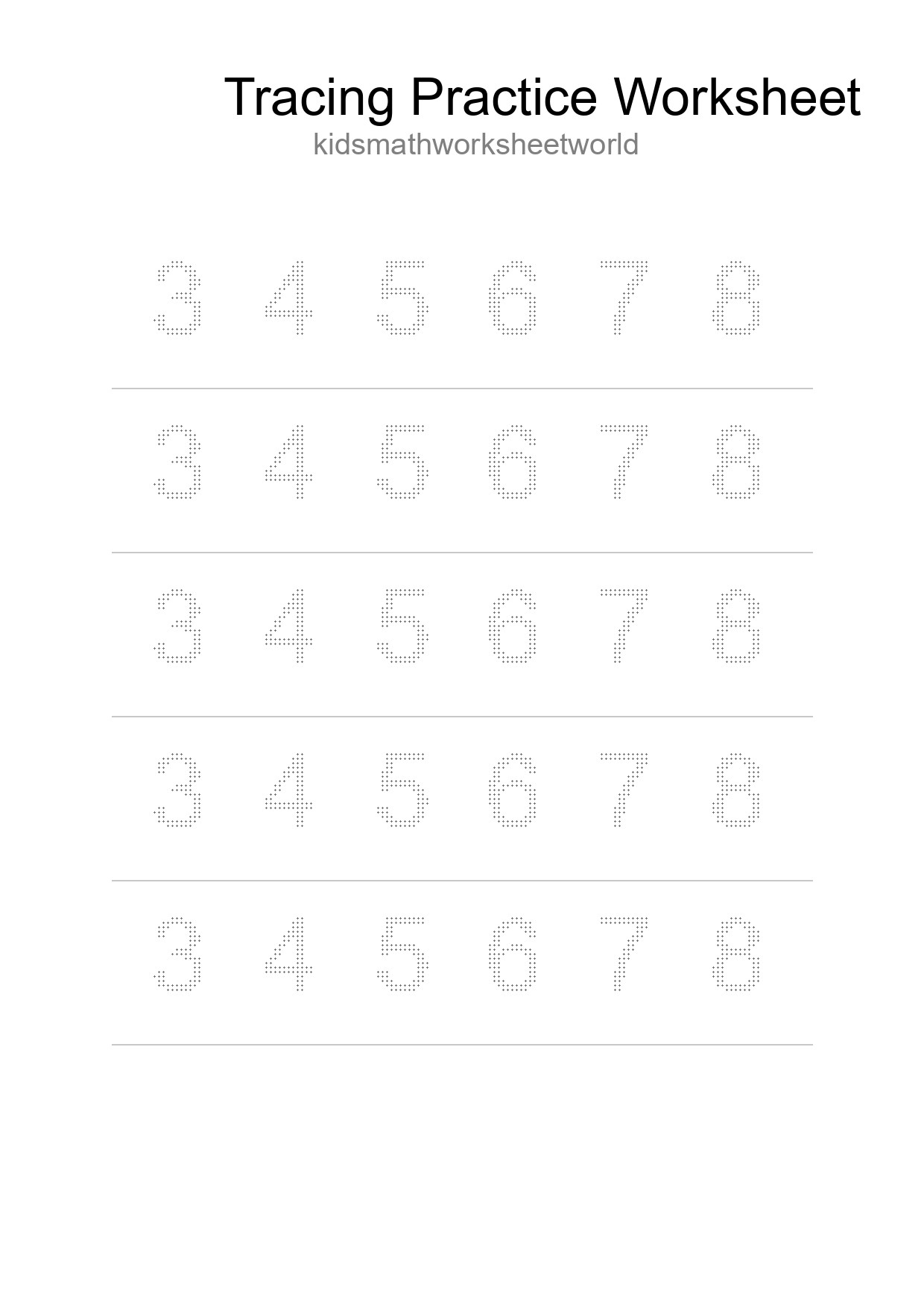 Printable Tracing Worksheet For Kids - Part 54