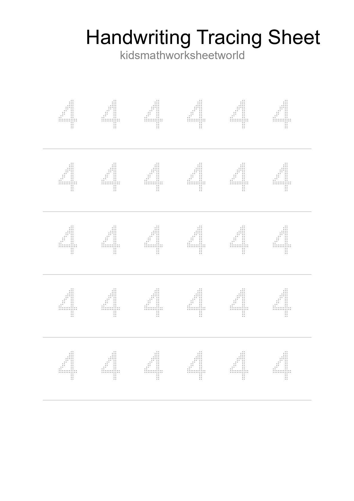 Printable Tracing Worksheet For Kids - Part 76