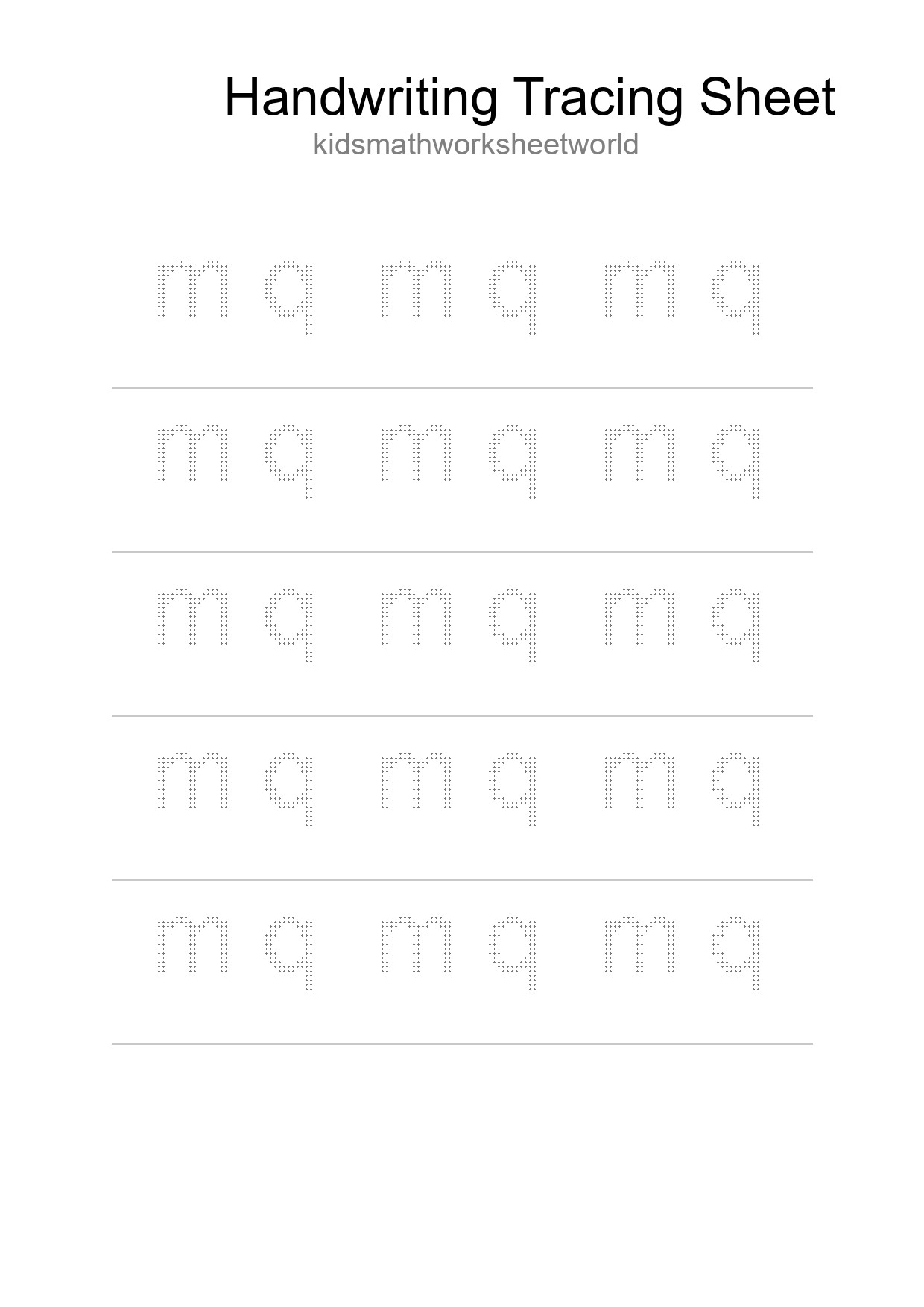 Printable Tracing Worksheet For Kids - Part 98